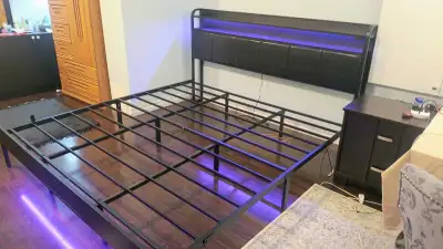 Barely used King Size Bed- Few months old, View more