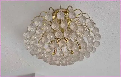 Vintage Crystal Flush Mount Chandelier, View more