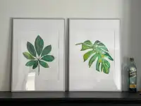 Wall art, decor, wall painting, palm tree leaf
