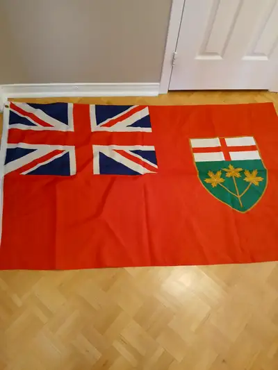 5 x 2 1/2 FT - official flag of the Canadian province of Ontario, View more