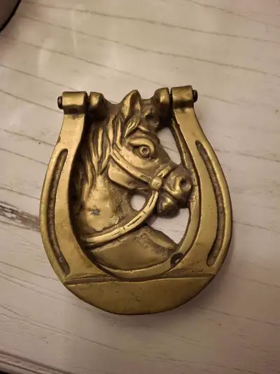 Heavy metal horse door knocker , View more