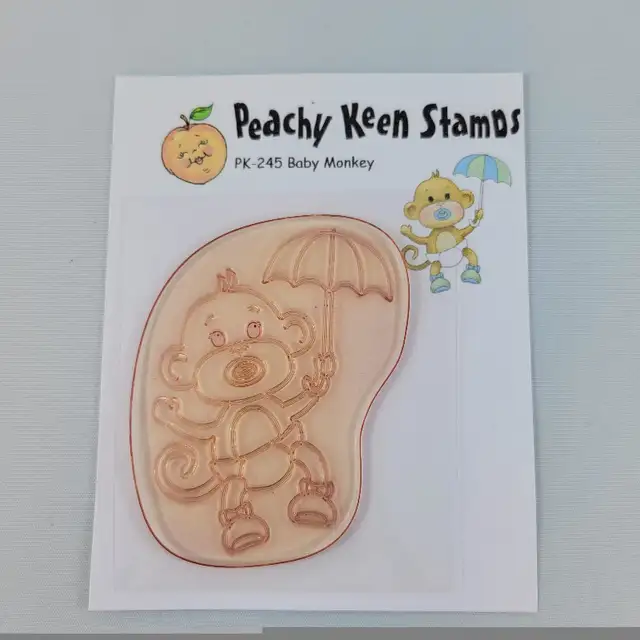 Baby Monkey Stamp Peachy Keen PK-245 Card Making Scrapbooking Cr in Hobbies & Crafts in Strathcona County - Image 3