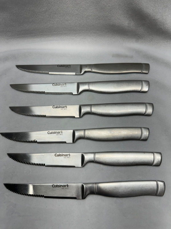 Cuisinart Stainless Steel Knives with Block  12 piece in Kitchen & Dining Wares in St. Catharines - Image 3