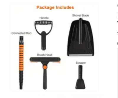 42'' Ice Scraper and Extendable Snow Brush Emergency Snow Shovel, View more