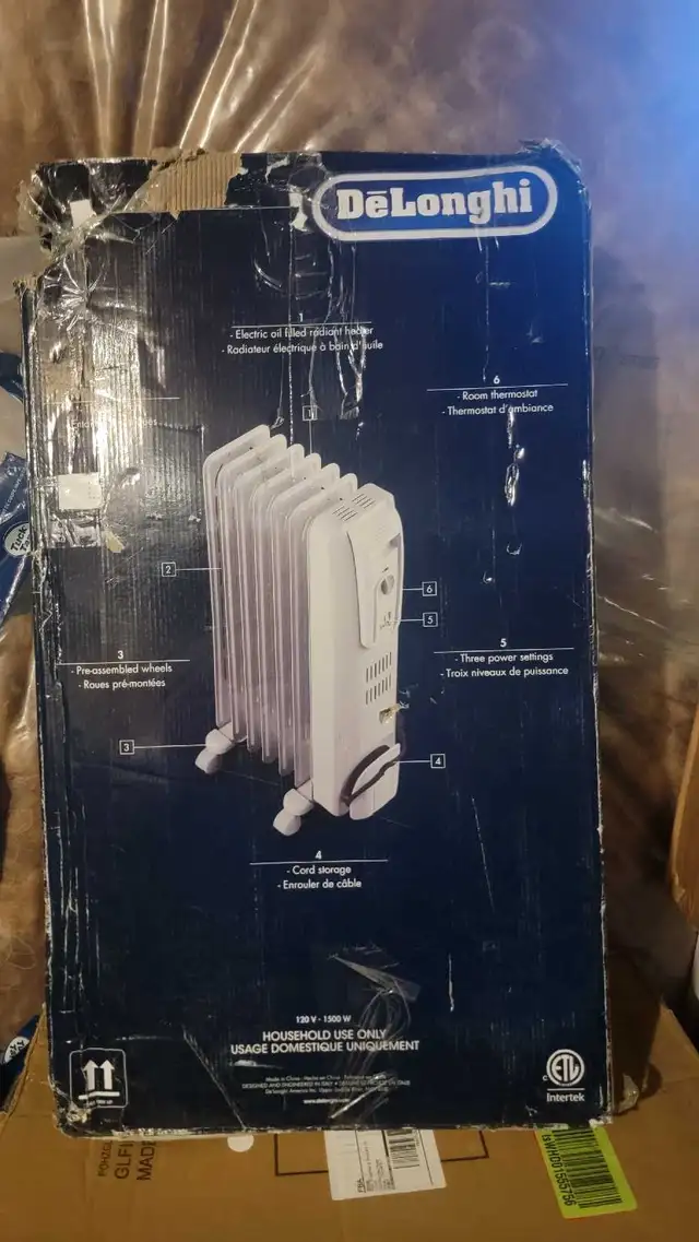 De'Longhi Oil-Filled Radiator Space Heater,  in General Electronics in Oshawa / Durham Region - Image 3