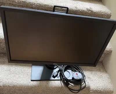 24" BenQ Gaming Monitor. 1920x1080. 144Hz refresh rate. Model: XL2430-B Has HDMI, Display Port, DVI-...