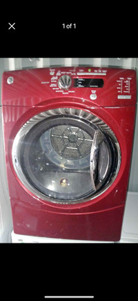 GE red electric dryer with warranty