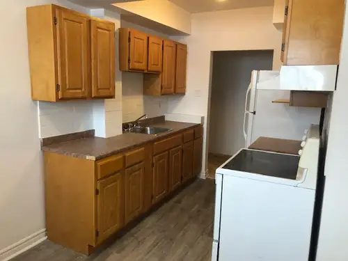 4.5 apartment available November 1. Large living room with galley kitchen with enough space for a ta...
