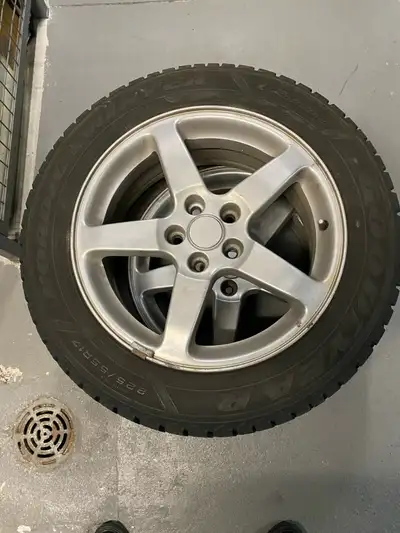 Brand new never seen road Goodyear winter nordic for sale, 4 tire plus the rims for only 430$ Bolt p...