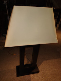 Table lamp, 30 inch tall, metal, tri light