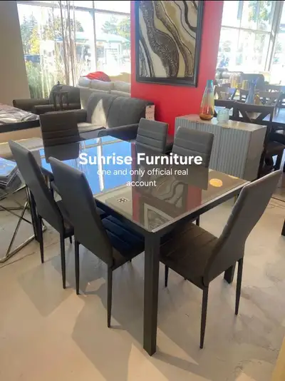 Dining Set 7pc Dining table chair set, View more