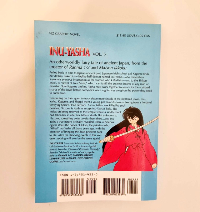 Inu-Yasha: A Feudal Fairy Tale Vol 5 by Rumiko Takahashi in Comics & Graphic Novels in Nelson - Image 2