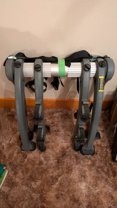 Bike carrier that does not require a hitch connection. Reason for selling, I no longer have the vehi...