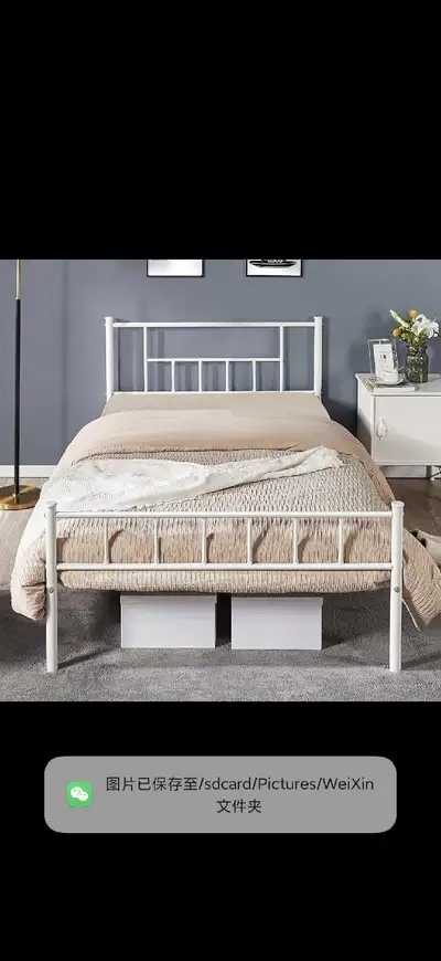 Twin Size Metal Platform Bed Frame with Headboard, View more
