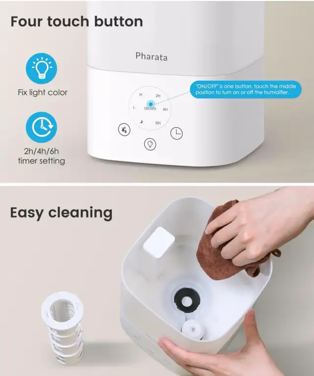 3.5L Cool Mist Humidifier for Large Room in Heaters, Humidifiers & Dehumidifiers in City of Toronto - Image 5