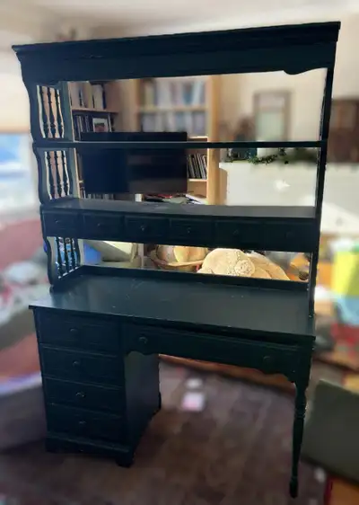 Wood desk hutch, View more