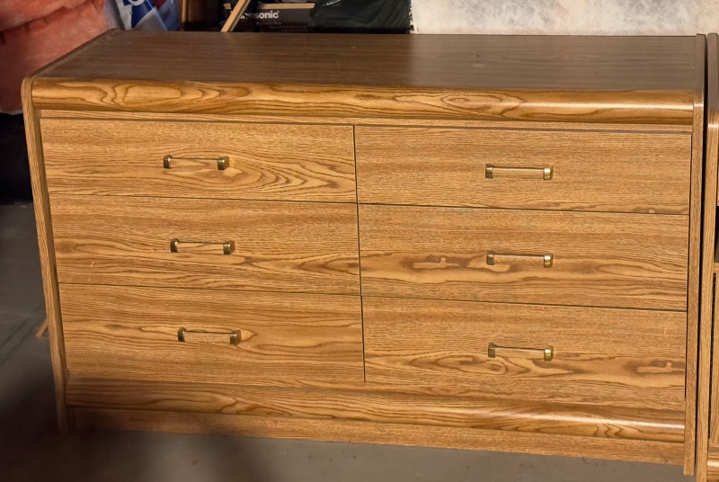 Dresser and Desk with hutch and night table & mirror Dressers
