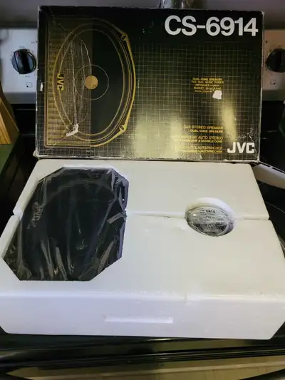 New. Jvc cs-6914 dual cone speakers. 75 watts. Message