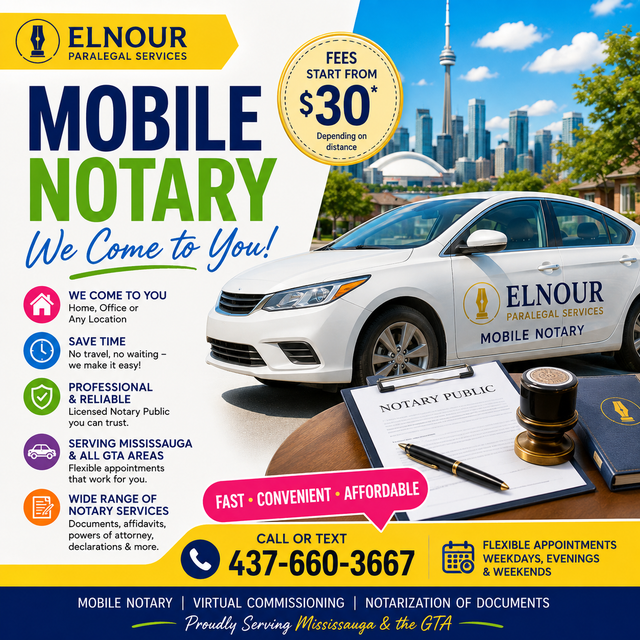  Mobile Notary — We Come to Your place!