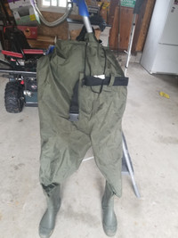 TWO PAIRS OF HIP WADERS LIKE NEW