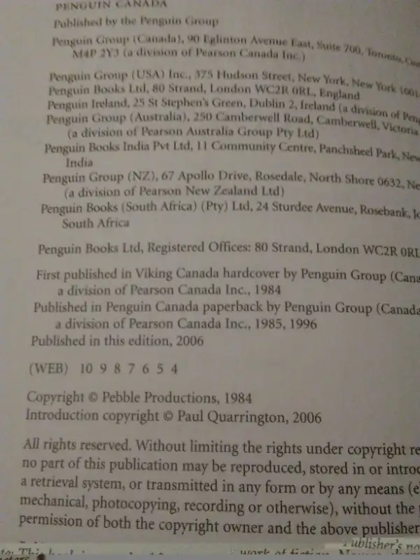 Not Wanted on the Voyage - modern classic literature book in Fiction in Kitchener / Waterloo - Image 3
