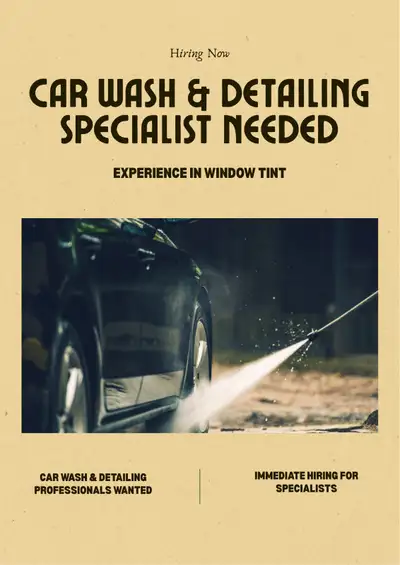 Hiring Now: Car Wash & Detailing Specialist – Window Tinting, View more