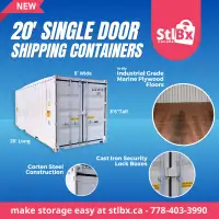 20ft Regular Height NEW Storage Container in Victoria for Sale!