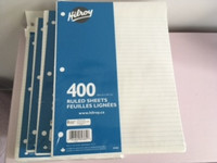 Hilroy Looseleaf Paper Lot - 400 count x 4