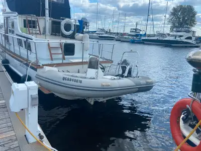 Bateau Liberty boat de 2019, long de 3,3 mètres , avec Tohatsu 20HP et remorque. Le bateau a le fond...