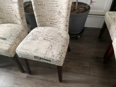 French Scipt Designed padded dining chairs, View more