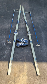 180cm Cross Country Skis Boots Poles 
