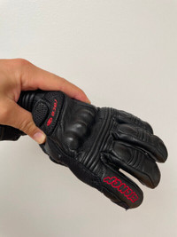 Brand New Black Leather Ski Race Gloves