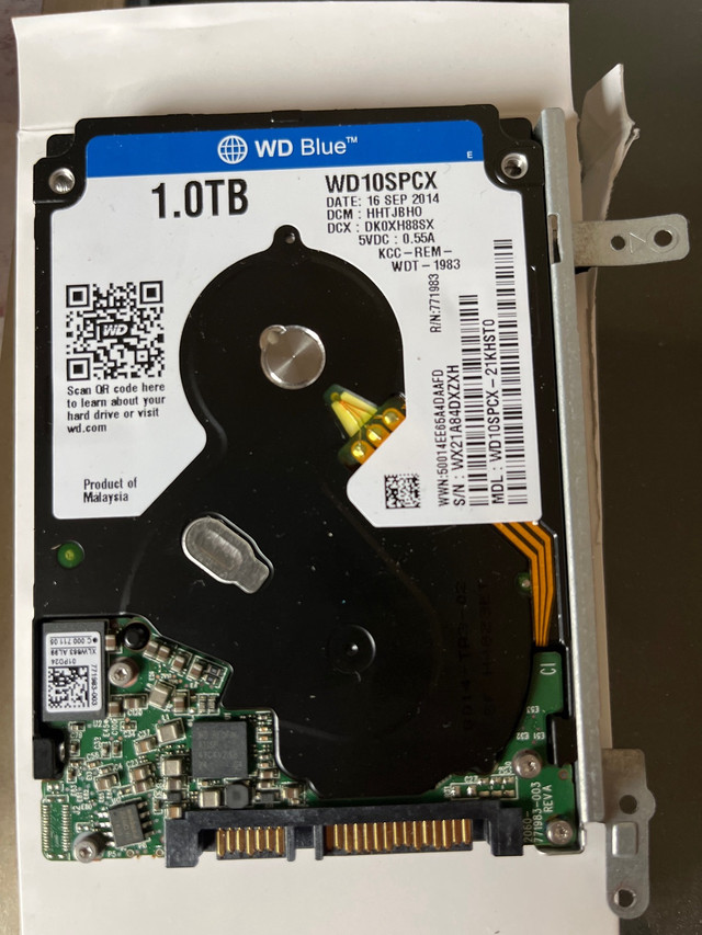 1 TB SATA laptop hard drive in Laptop Accessories in City of Toronto