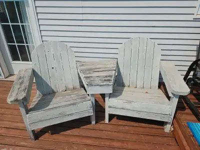 Free, wooden attached chairs, View more