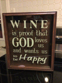 Wine, cork holder picture frame