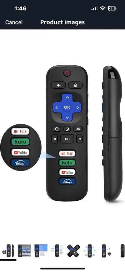 Universal Replacement Remote Compatible with Roku TV, View more