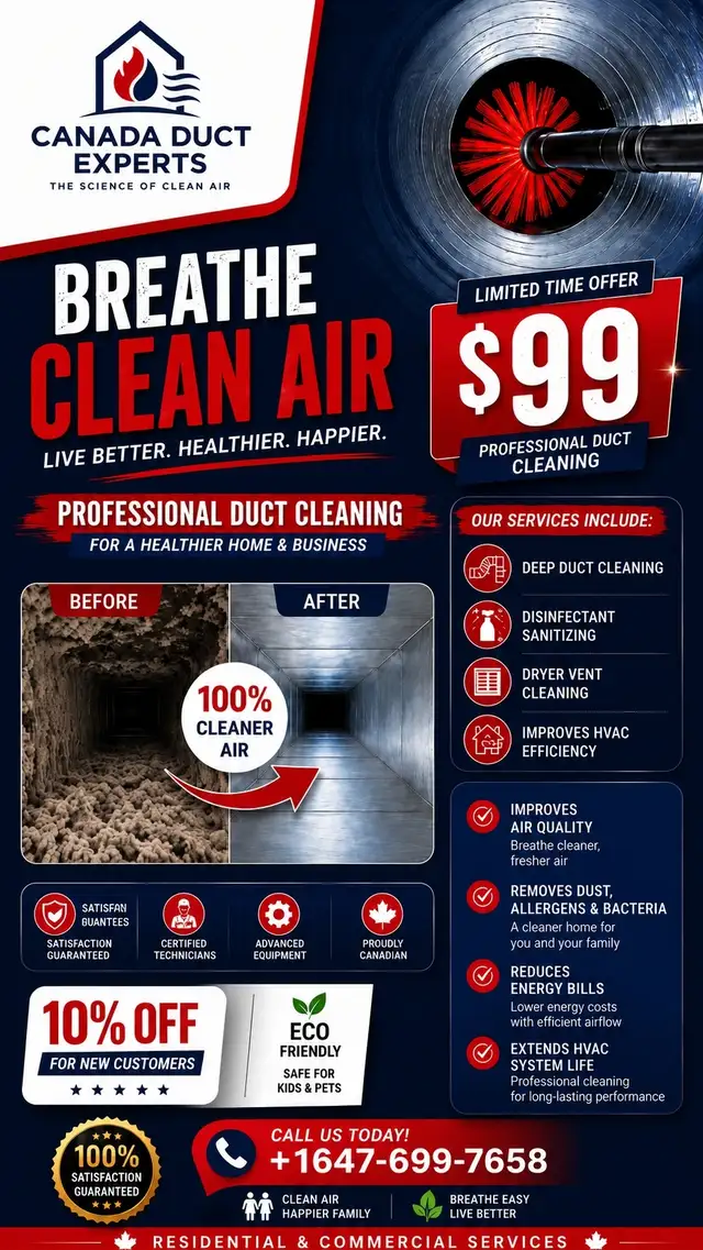 Duct Cleaning+Free J Panel Cleaning 