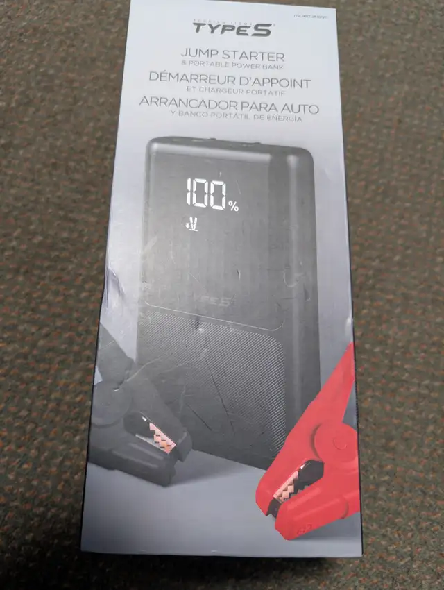TYPE S Portable Jump Starter & Power Bank + Flood Light $69.00