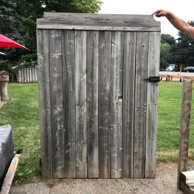 Large wood fence gate , View more