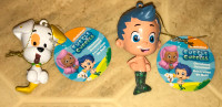 BUBBLE GUPPIES CHRISTMAS ORNAMENT TOY FIGURES NEW TAGS LOT OF 2