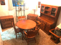 Solid wood 4 piece dining room set