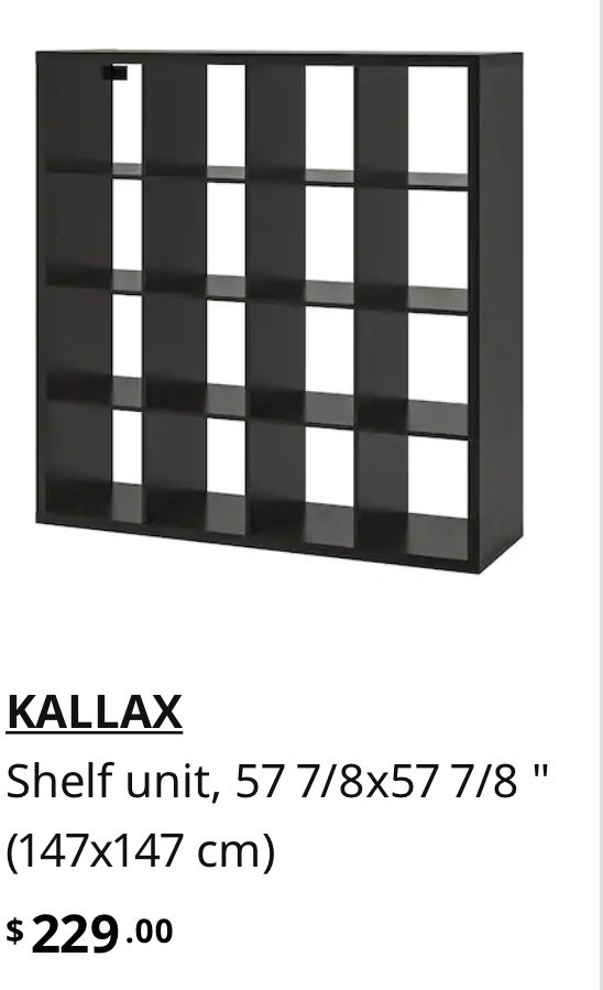 IKEA KALLAX Storage Unit w/ drawer inserts (x4) Bookcases & Shelving