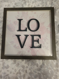 16.5x16.5 love framed picture