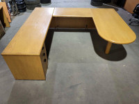 Heavy Duty U-Shaped Wood Desk
