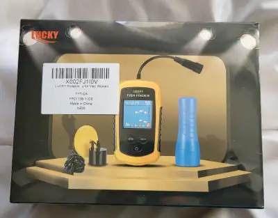 Brand New LuckyLaker Portable Fish Finder FFC-1108-I-ICE Wired Sonar Depth Finder, Ice Fishing. Seal...