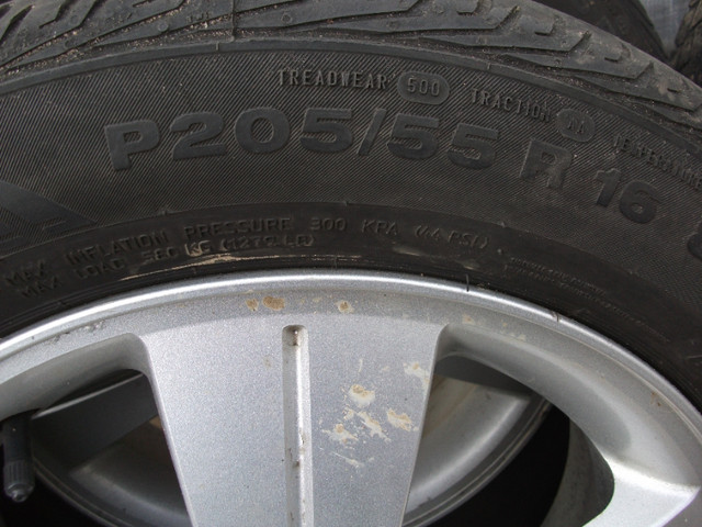 pneu ete 205-55-16 2 continental et 2 pirelli avec mags dans Pneus et jantes  à Laval/Rive Nord - Image 2