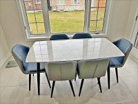 Brand new ~ Marble Glass Dining table for sale ~ FREE