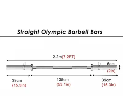 7 ft barbell bar, 6 ft barbell bar, barbell plates , View more