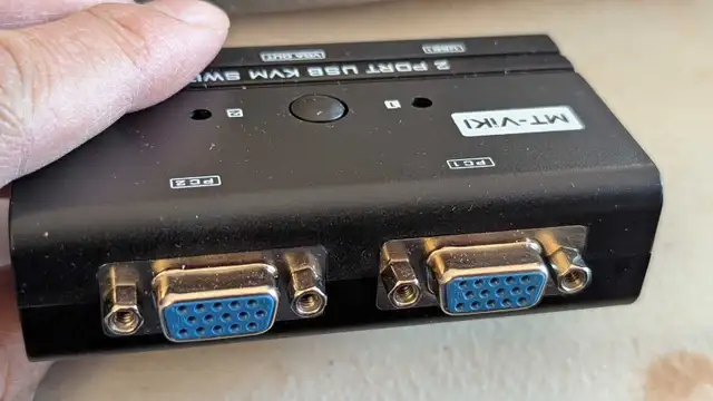 VGA USB KVM Switch, 2 Port VGA KVM Switcher Selector with Cables64700583334915122