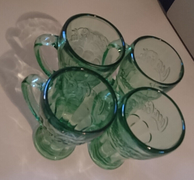 Vintage Libbey Green Coca Cola Glass/ Mugs with Handles in Arts & Collectibles in Oshawa / Durham Region - Image 3